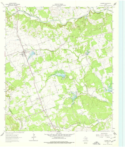 1962 Leander, TX  - Texas - USGS Topographic Map v2