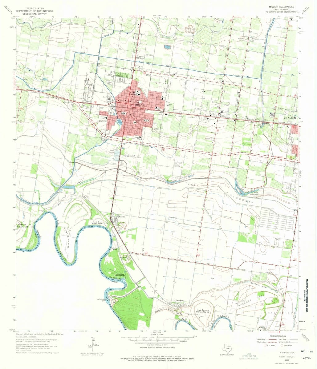 1963 Mission, TX  - Texas - USGS Topographic Map