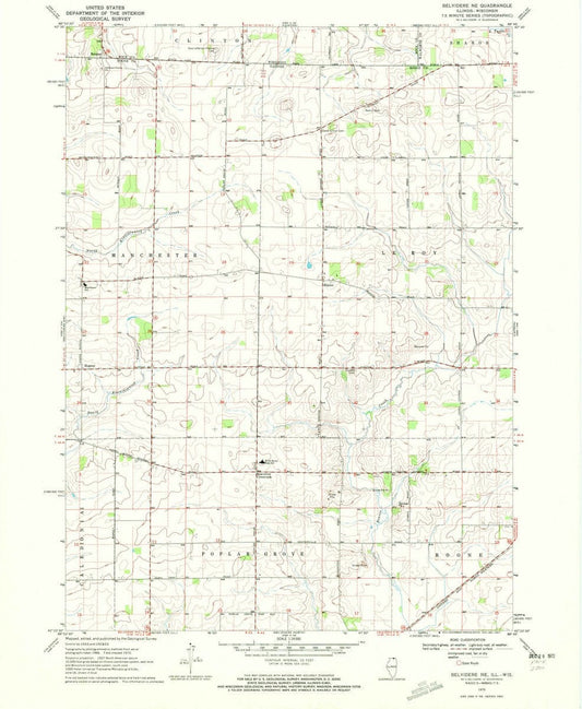 1970 Belvidere, IL  - Illinois - USGS Topographic Map