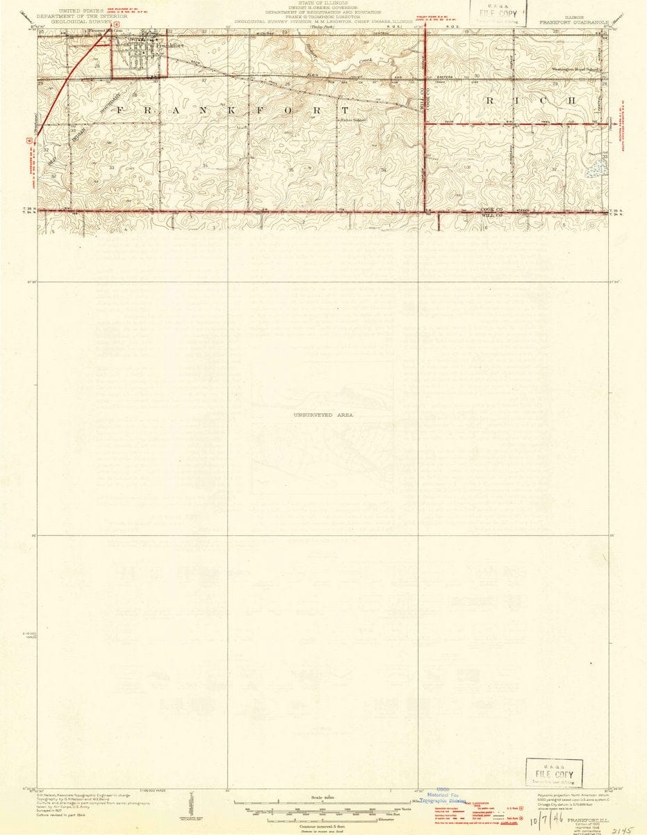 1930 Frankfort, IL  - Illinois - USGS Topographic Map