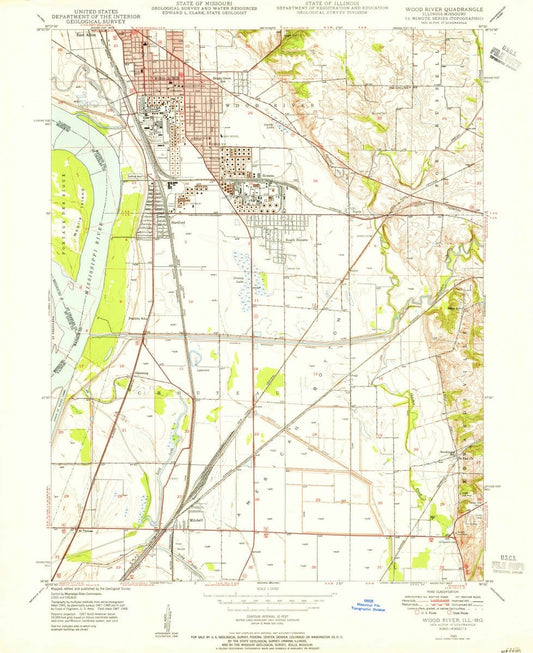 1948 Wood River, IL  - Illinois - USGS Topographic Map