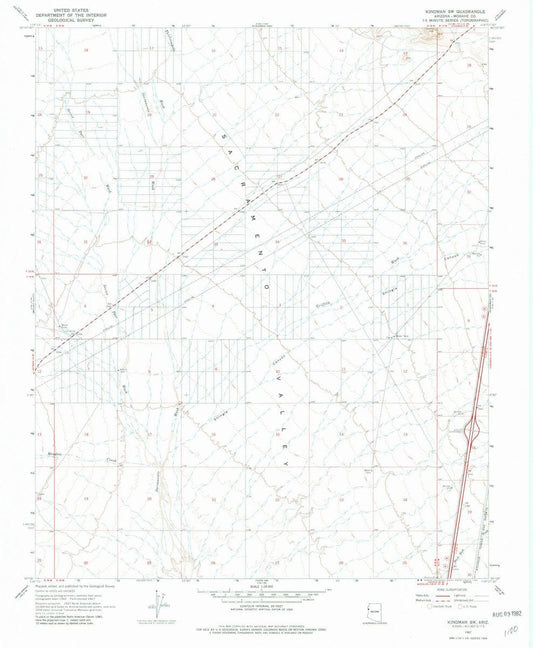 1967 Kingman, AZ  - Arizona - USGS Topographic Map v3