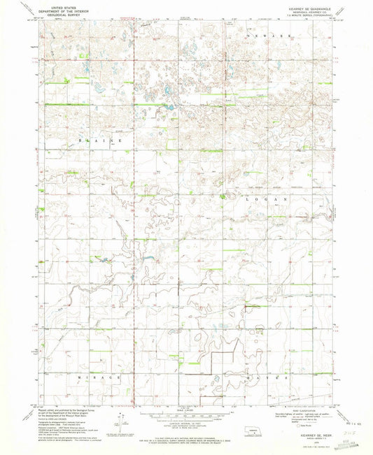 1970 Kearney SE, NE  - Nebraska - USGS Topographic Map