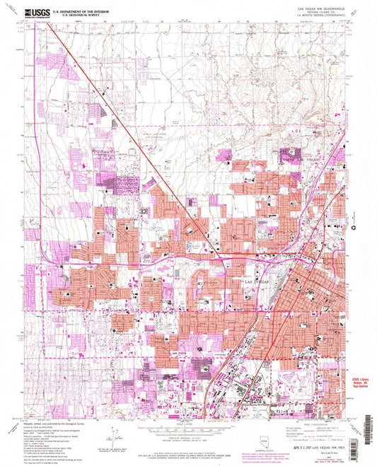 1967 Las Vegas, NV  - Nevada - USGS Topographic Map v2