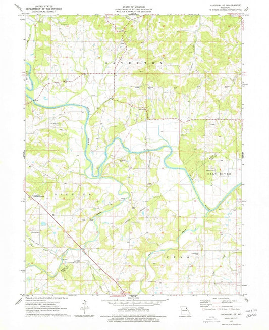 1971 Hannibal SE, MO  - Missouri - USGS Topographic Map