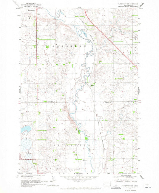 1969 Watertown SE, SD  - South Dakota - USGS Topographic Map