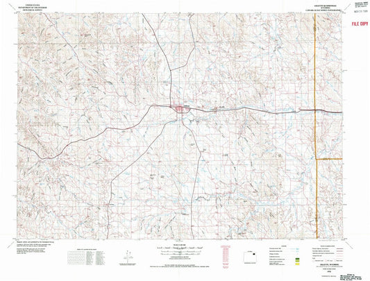 1972 Gillette, WY  - Wyoming - USGS Topographic Map