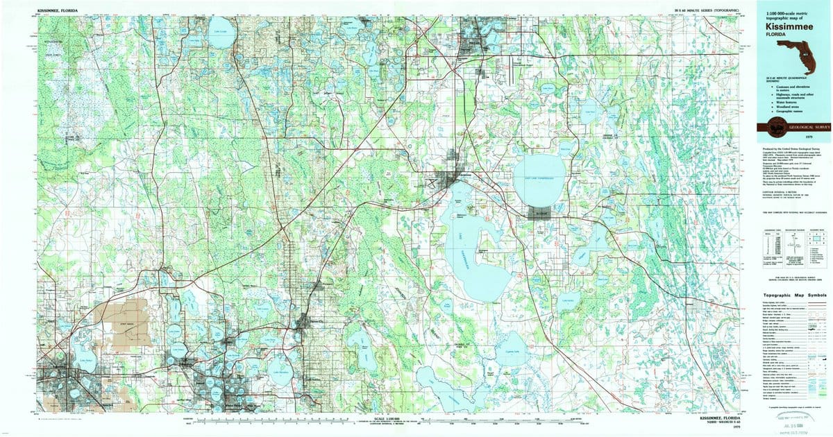 1979 Kissimmee, FL  - Florida - USGS Topographic Map