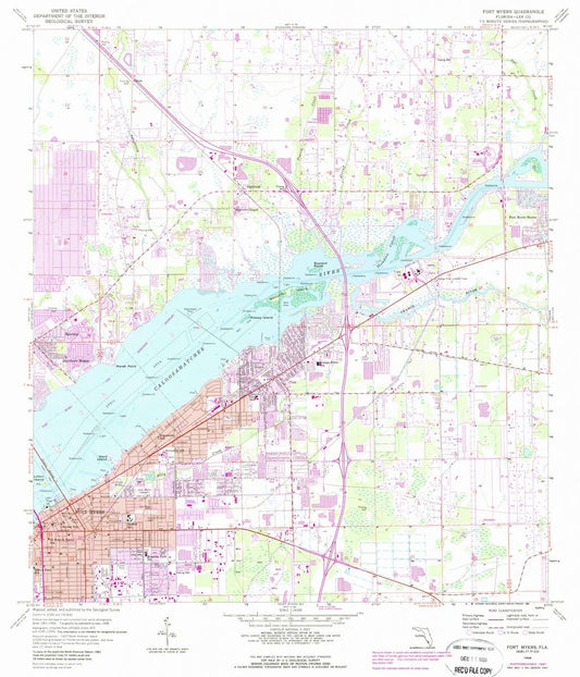 1958 Fort Myers, FL  - Florida - USGS Topographic Map v4