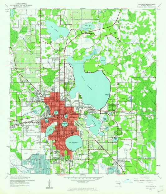 1944 Lakeland, FL  - Florida - USGS Topographic Map v2