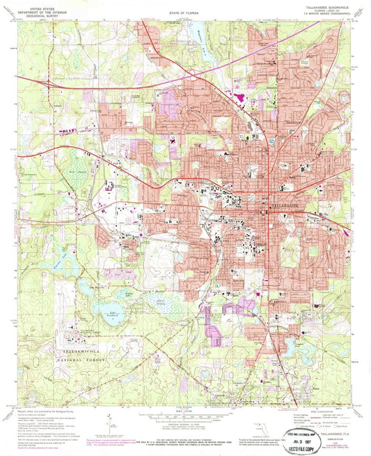 1970 Tallahassee, FL  - Florida - USGS Topographic Map