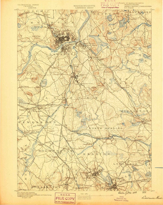 1888 Lawrence, MA  - Massachusetts - USGS Topographic Map