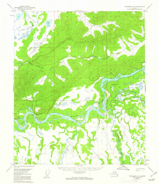 1950 Fairbanks, AK  - Alaska - USGS Topographic Map v7