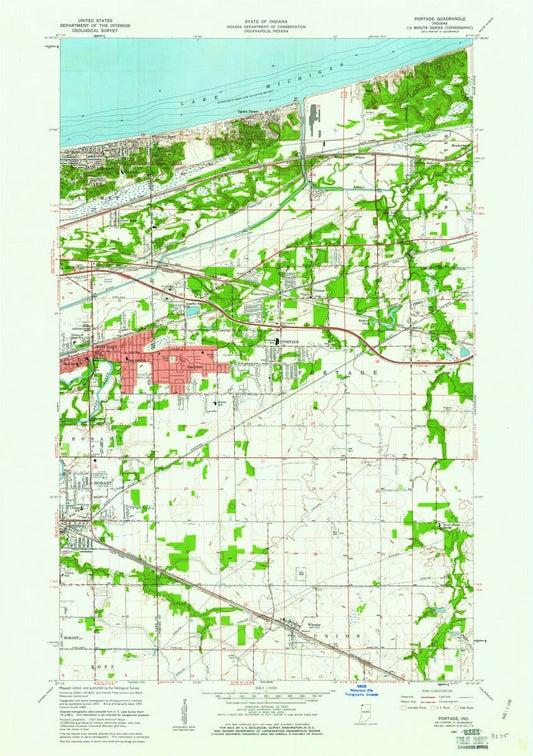 1960 Portage, in  - Indiana - USGS Topographic Map