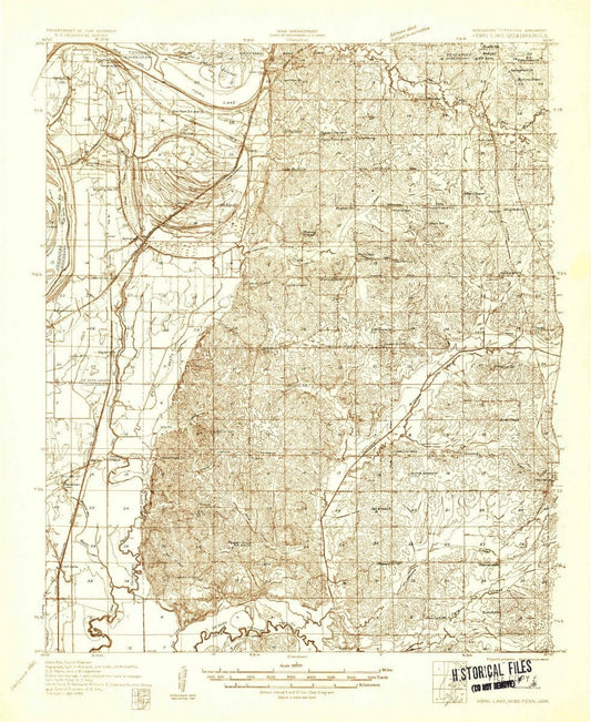 1932 Horn Lake, MS  - Mississippi - USGS Topographic Map v2