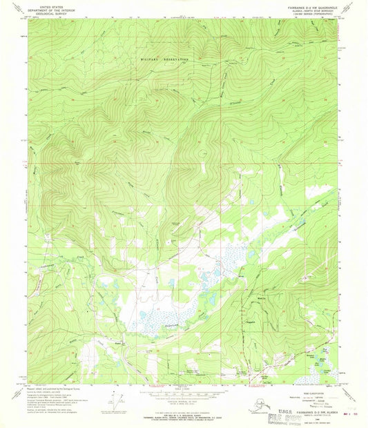 1966 Fairbanks, AK  - Alaska - USGS Topographic Map v3