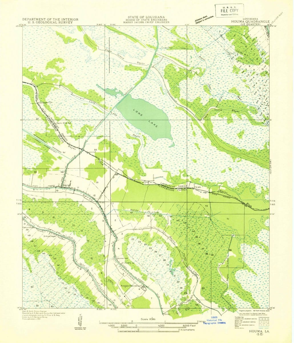 1932 Houma, LA  - Louisiana - USGS Topographic Map