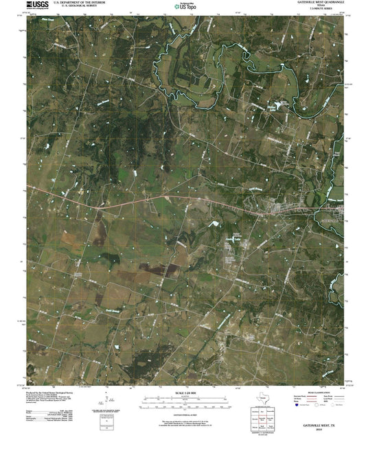 2010 Gatesville, TX - Texas - USGS Topographic Map v2