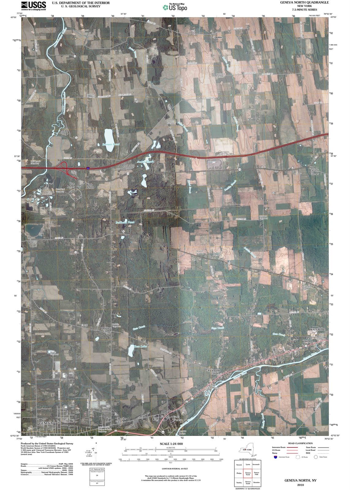 2010 Geneva, NY - New York - USGS Topographic Map