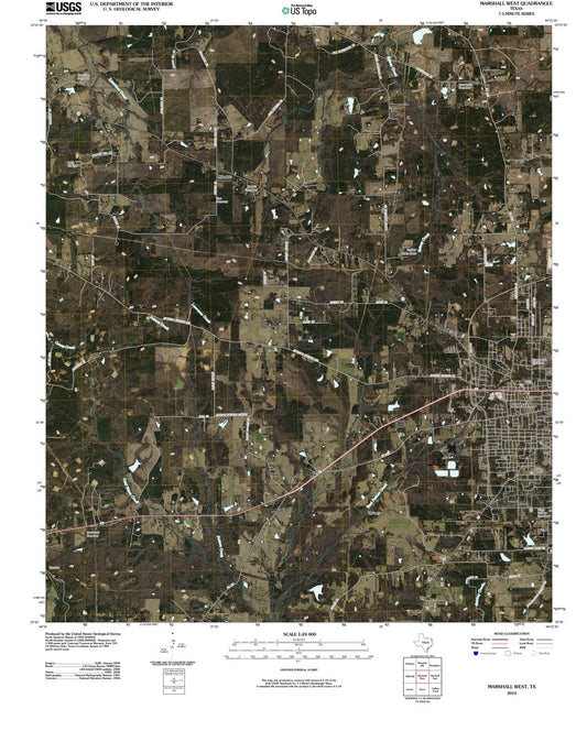 2010 Marshall, TX - Texas - USGS Topographic Map v3