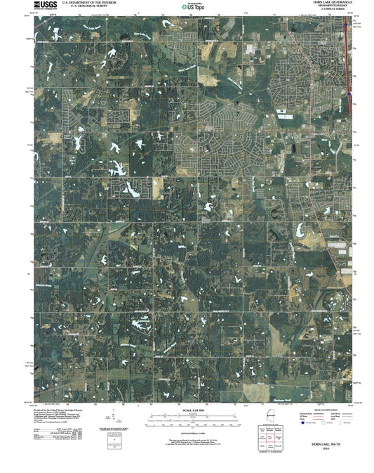 2010 Horn Lake, MS - Mississippi - USGS Topographic Map