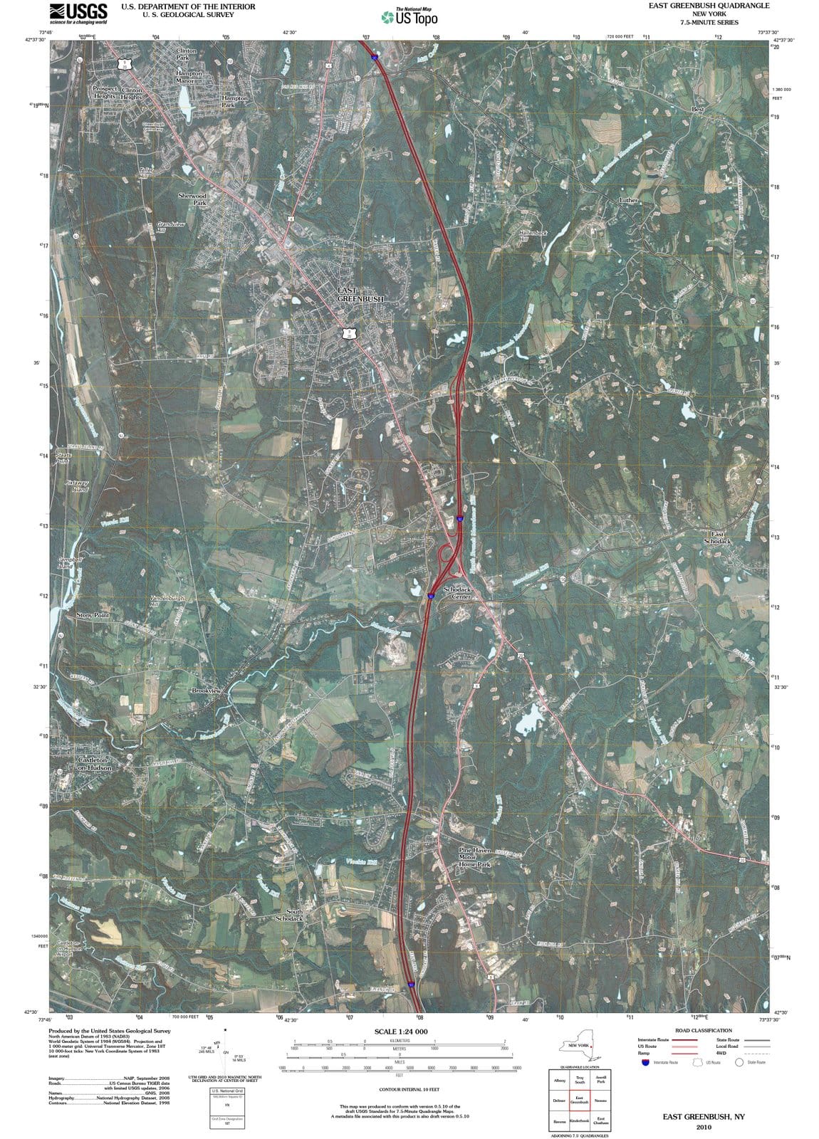 2010 East Greenbush, NY - New York - USGS Topographic Map