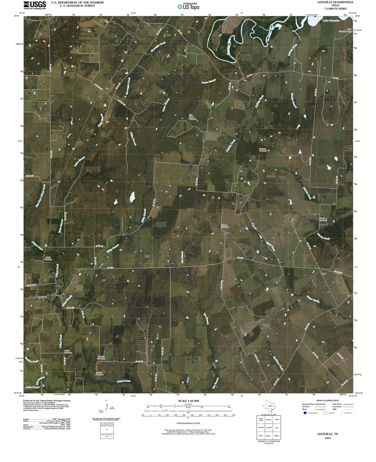 2010 Lewisville, TX - Texas - USGS Topographic Map