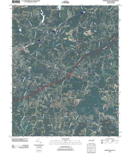 2010 Lexington, NC - North Carolina - USGS Topographic Map