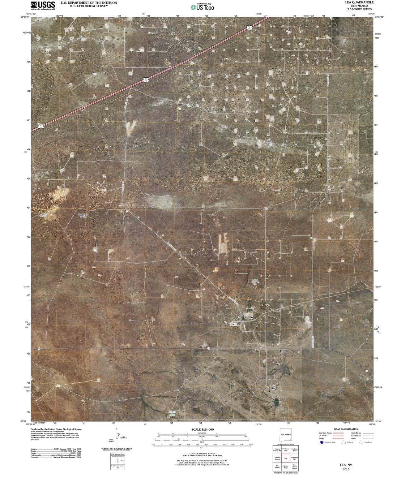 2010 Balance of Lea County, NM - New Mexico - USGS Topographic Map