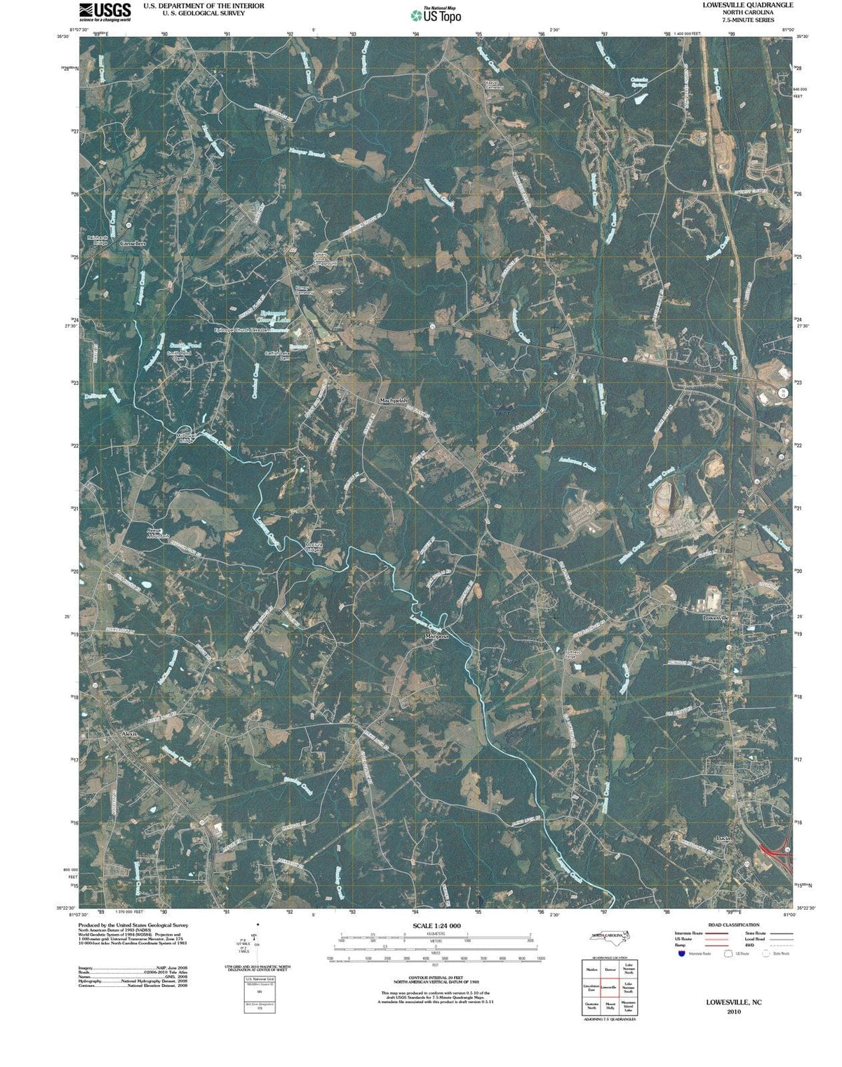 2010 Lewisville, NC - North Carolina - USGS Topographic Map