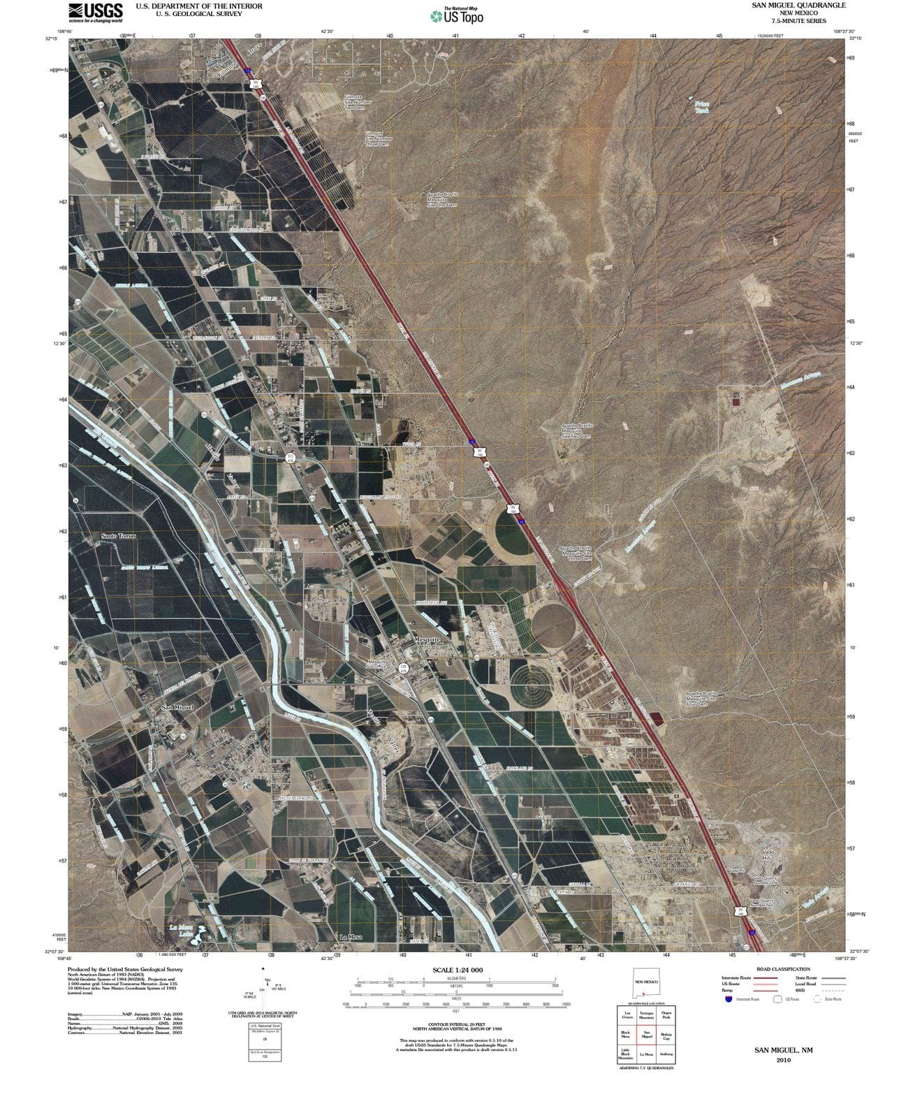 2010 Balance of San Miguel County, NM - New Mexico - USGS Topographic Map