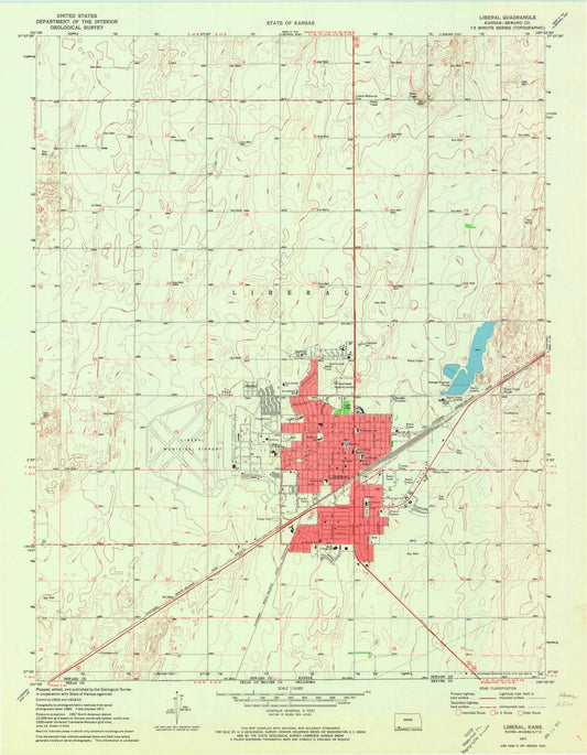 1971 Liberal, KS - Kansas - USGS Topographic Map