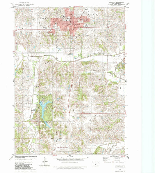 1983 Indianola, IA - Iowa - USGS Topographic Map