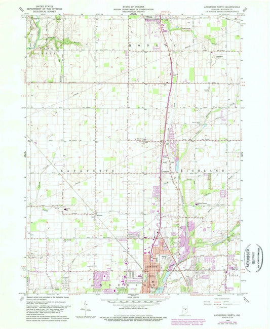 1960 Anderson North, in - Indiana - USGS Topographic Map