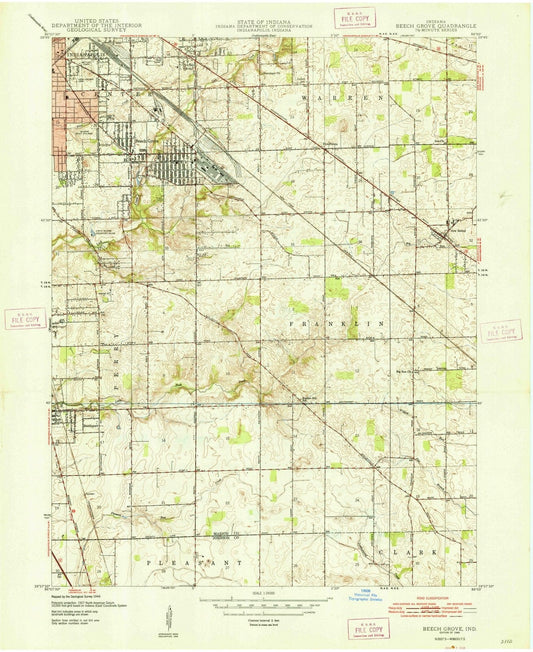 1948 Beech Grove, in - Indiana - USGS Topographic Map