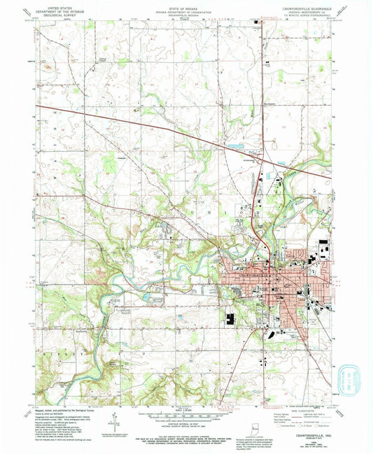 1956 Crawfordsville, in - Indiana - USGS Topographic Map