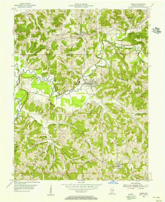 1954 Dubois, in - Indiana - USGS Topographic Map