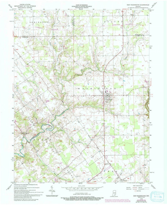1956 New Washington, in - Indiana - USGS Topographic Map