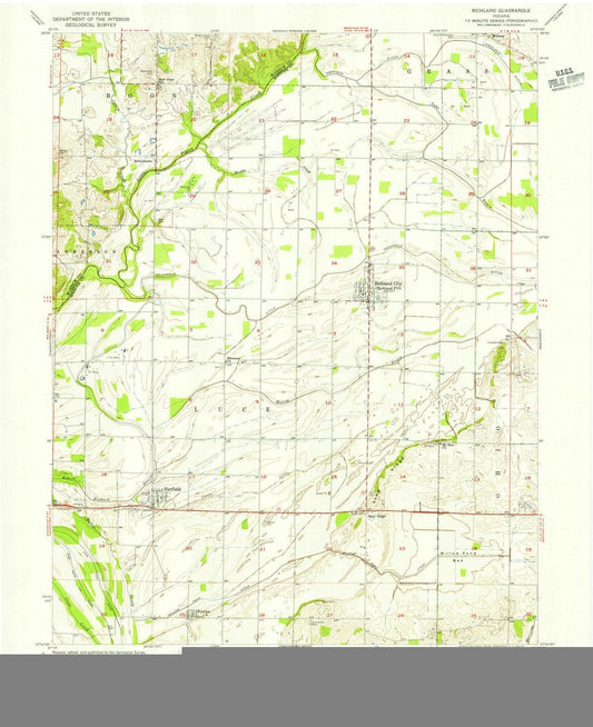 1954 Richland, in - Indiana - USGS Topographic Map