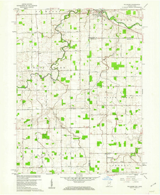 1960 Willshire, OH - Ohio - USGS Topographic Map
