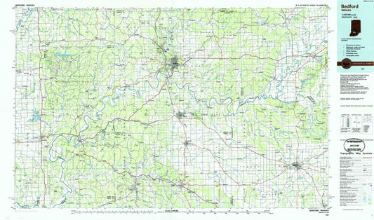 1986 Bedford, in - Indiana - USGS Topographic Map