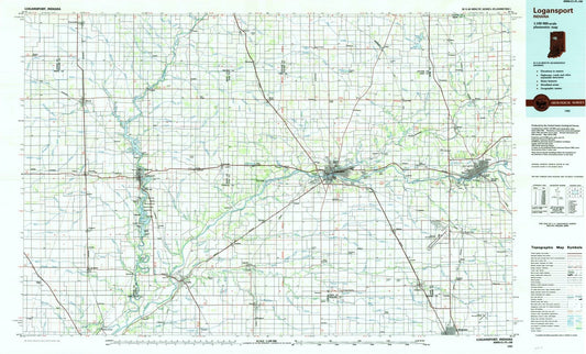 1985 Logansport, in - Indiana - USGS Topographic Map