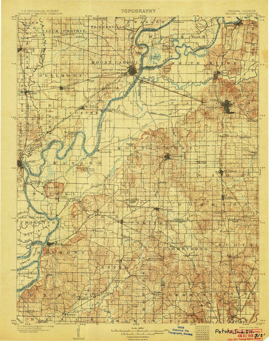 1903 Patoka, in - Indiana - USGS Topographic Map