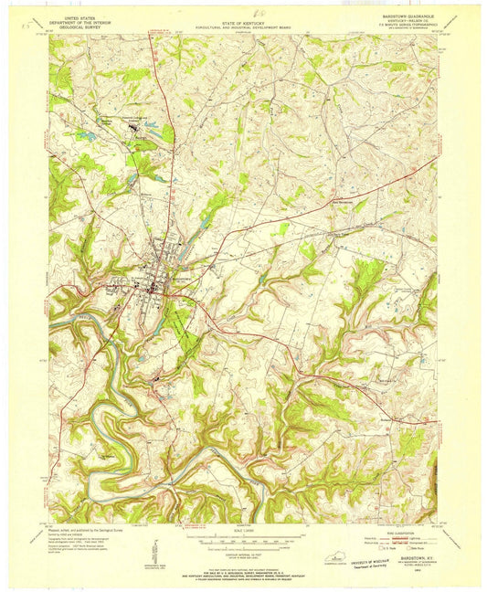 1953 Bardstown, KY - Kentucky - USGS Topographic Map