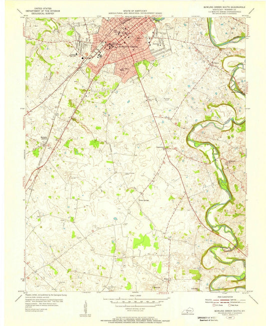 1954 Bowling Green South, KY - Kentucky - USGS Topographic Map