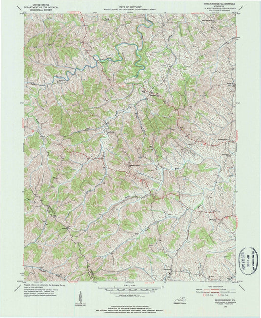 1953 Balance of Breckinridge County, KY - Kentucky - USGS Topographic Map