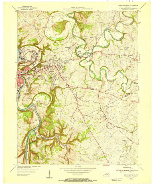 1953 Frankfort East, KY - Kentucky - USGS Topographic Map