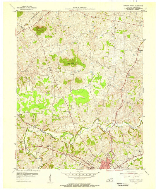 1954 Glasgow, KY - Kentucky - USGS Topographic Map