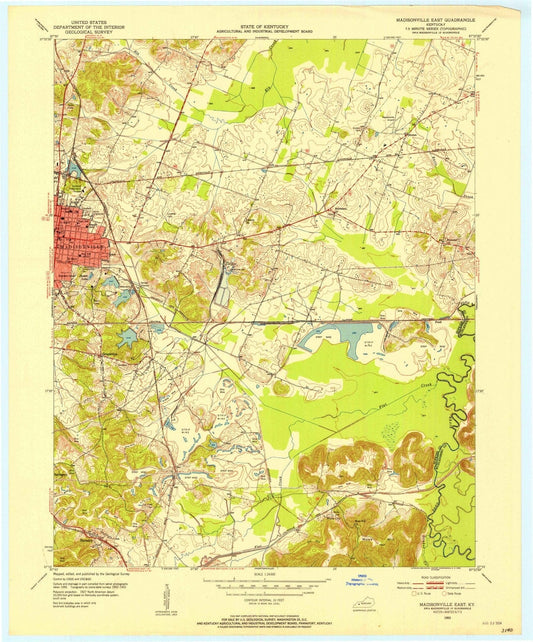 1953 Madisonville East, KY - Kentucky - USGS Topographic Map