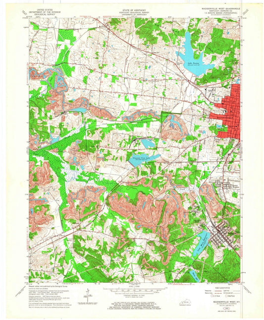 1962 Madisonville West, KY - Kentucky - USGS Topographic Map